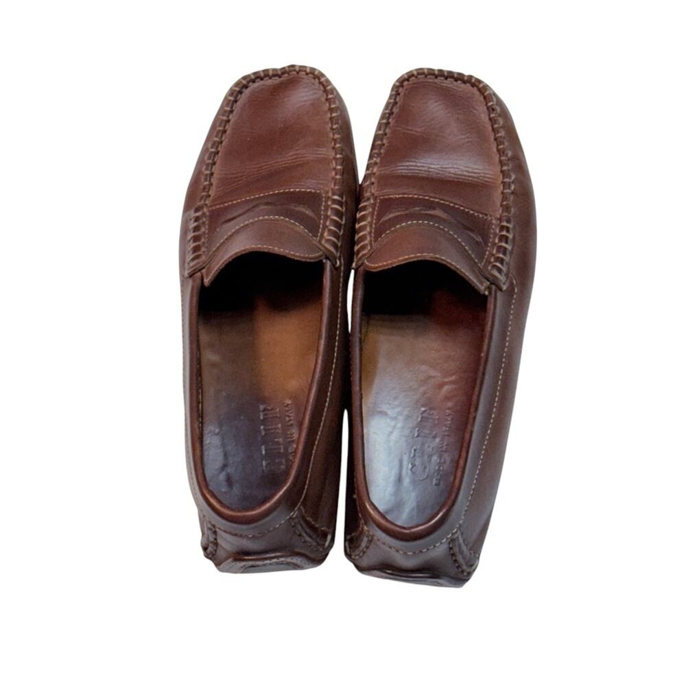 Women’s Brown Leather Penny Loafers Cliffs by White Mountain Size 8 / 38